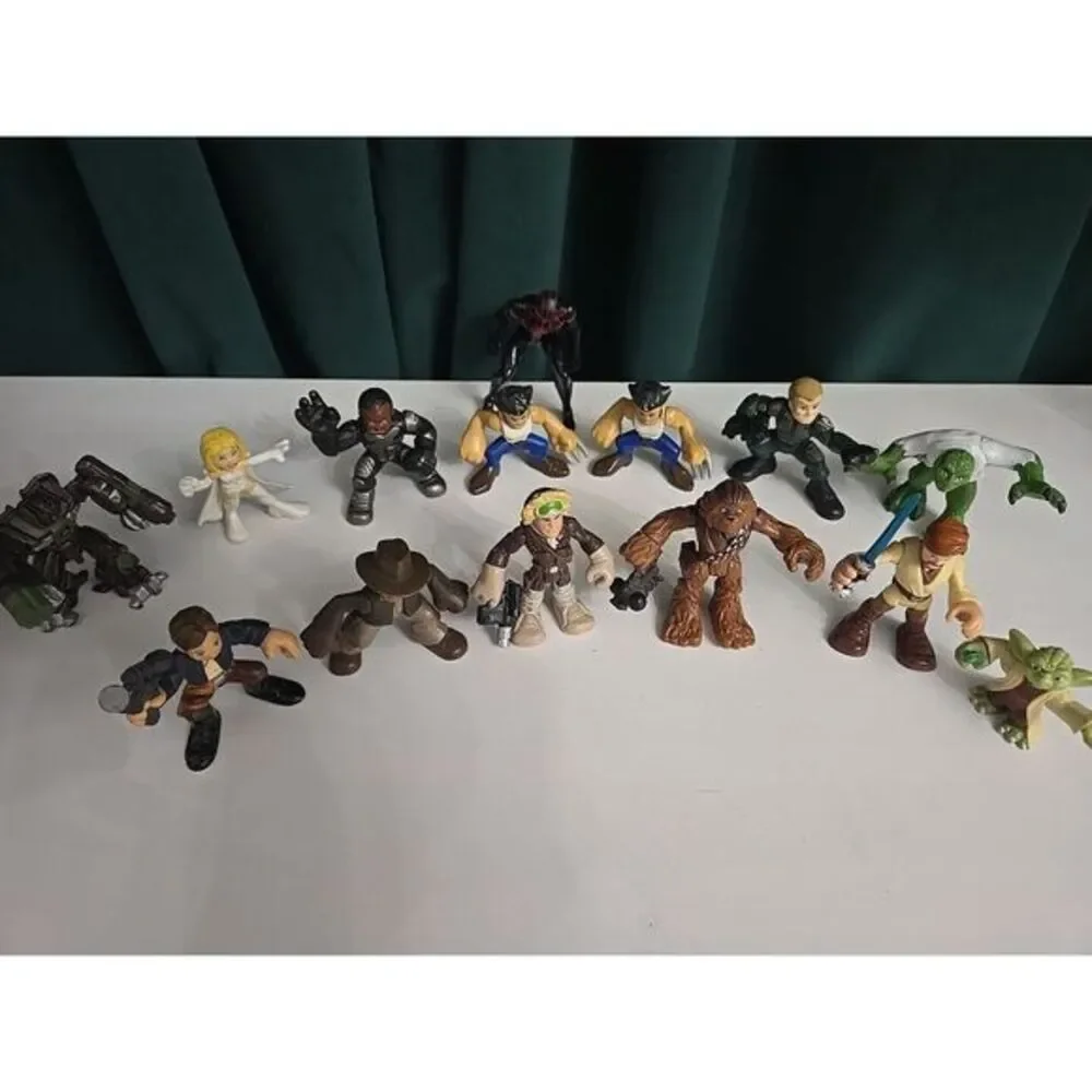 Playskool Hasbro Marvel, Indiana Jones, Star Wars Figure Lot Of‎ 14